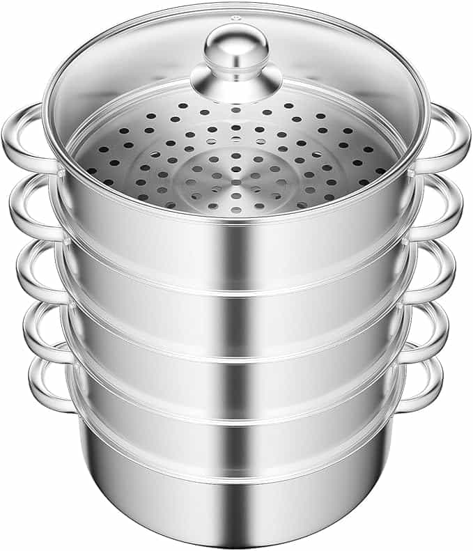 Stainless Steel 28 cm Steamer with Steam Tray