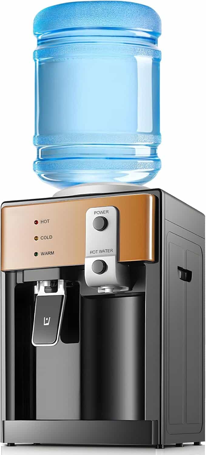Countertop Water Dispenser, Top Loading Water Cooler for 1.2 to 5 Gallon